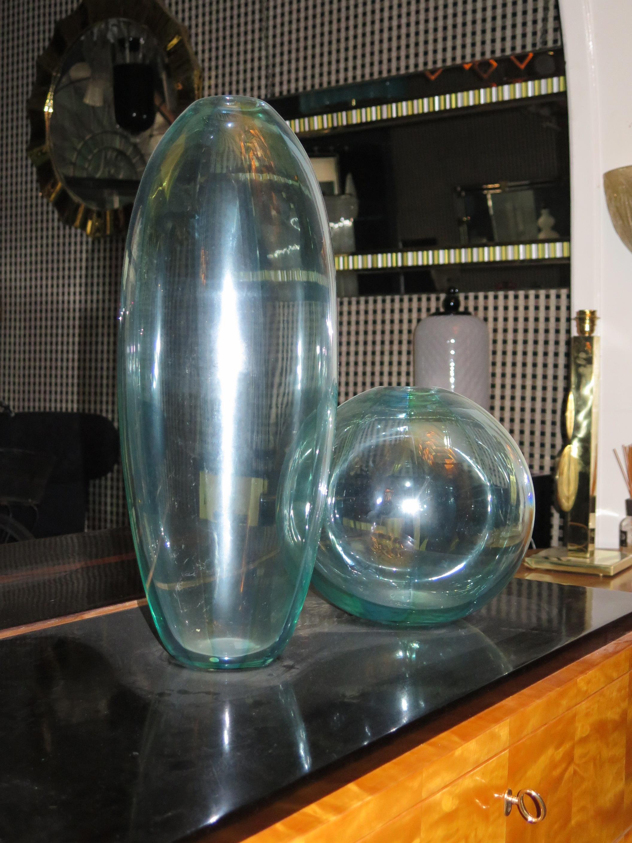 Murano Formia Art Glass Midcentury Italian Vases, 1980 9