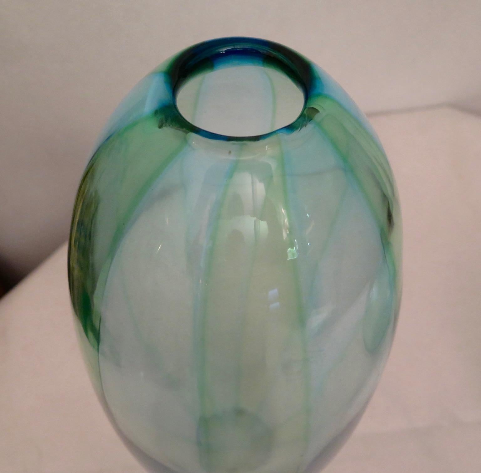 Late 20th Century Murano Formia Art Glass Midcentury Italian Vases, 1980