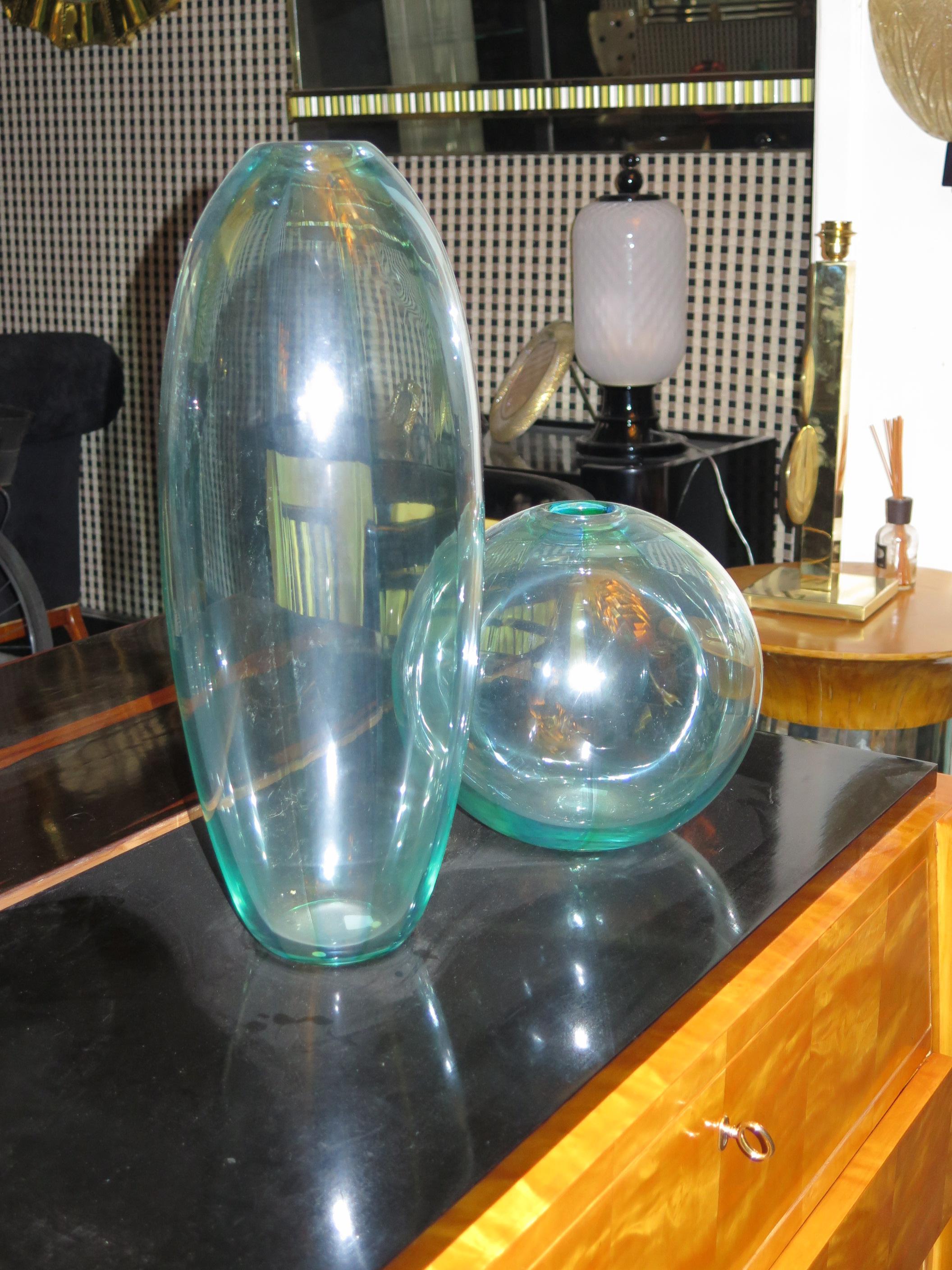 Murano Formia Art Glass Midcentury Italian Vases, 1980 4