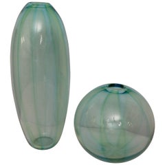 Murano Formia Art Glass Midcentury Italian Vases, 1980