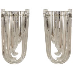 8 Apliques de Cristal Contemporáneos Italianos