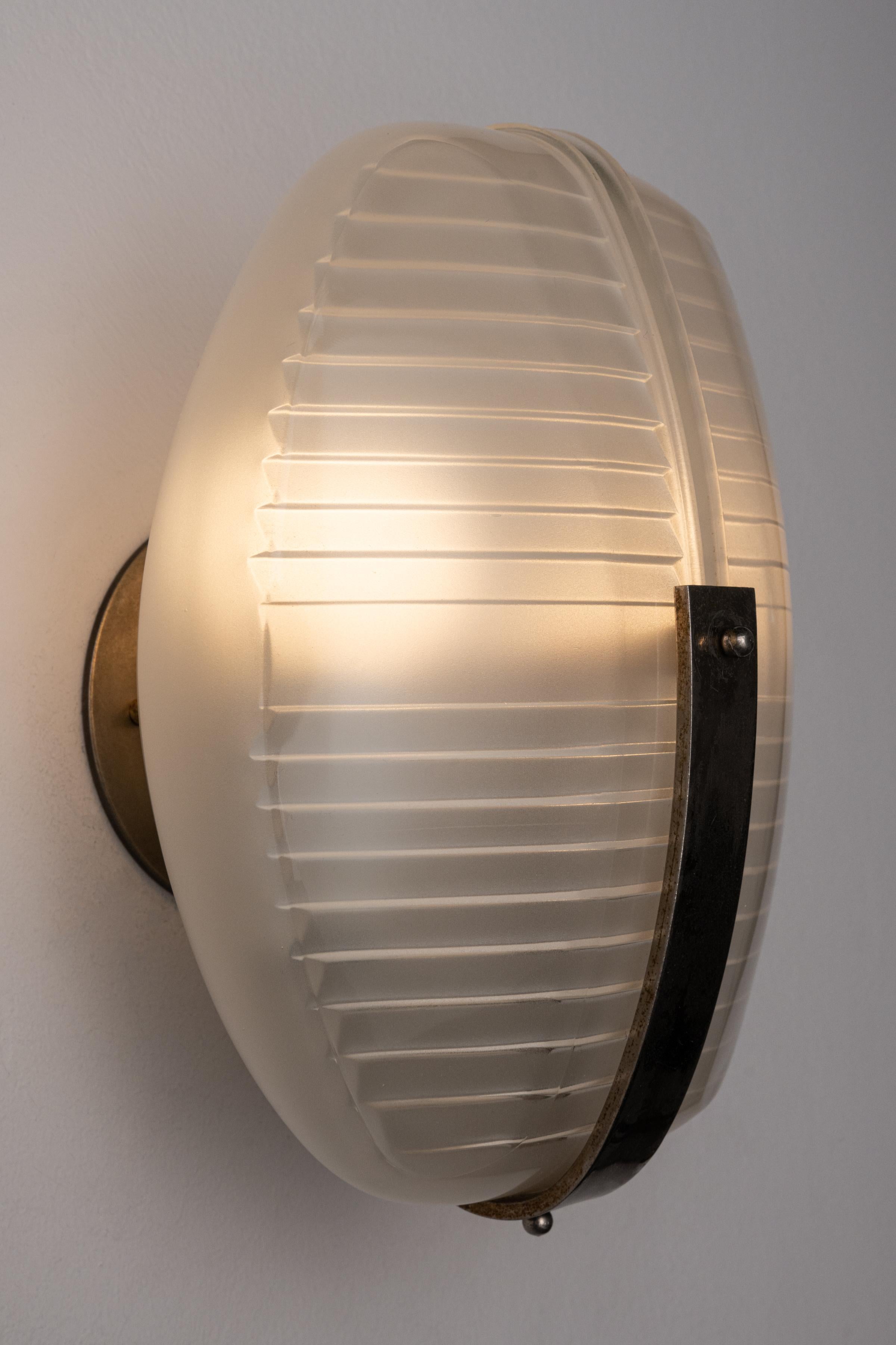 Brass Pairs of Lambda Sconces by Vico Magistretti for Artemide