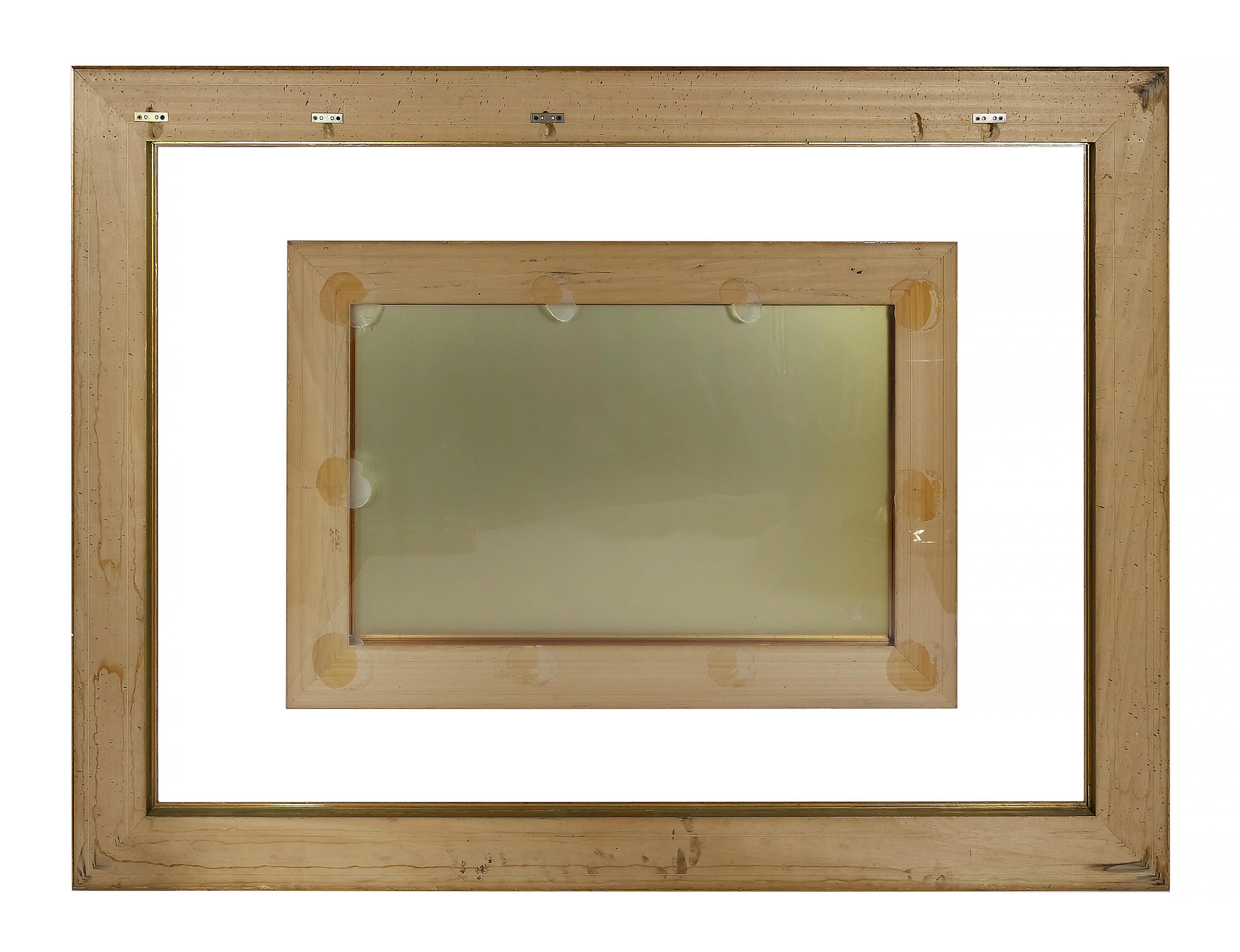 Pair of Large Italian Hand-Carved Gilt Wood Wall Mirrors For Sale 4