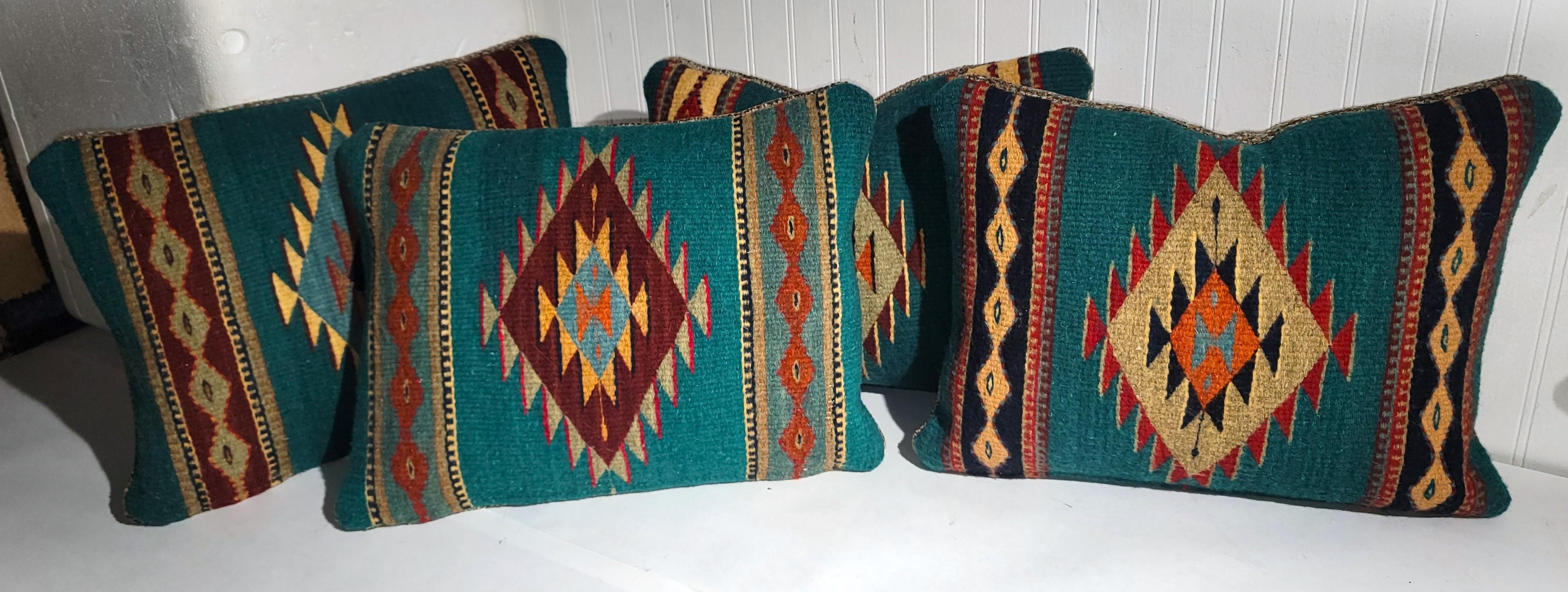 Pairs of Mexican Indian Pillows  In Good Condition For Sale In Los Angeles, CA