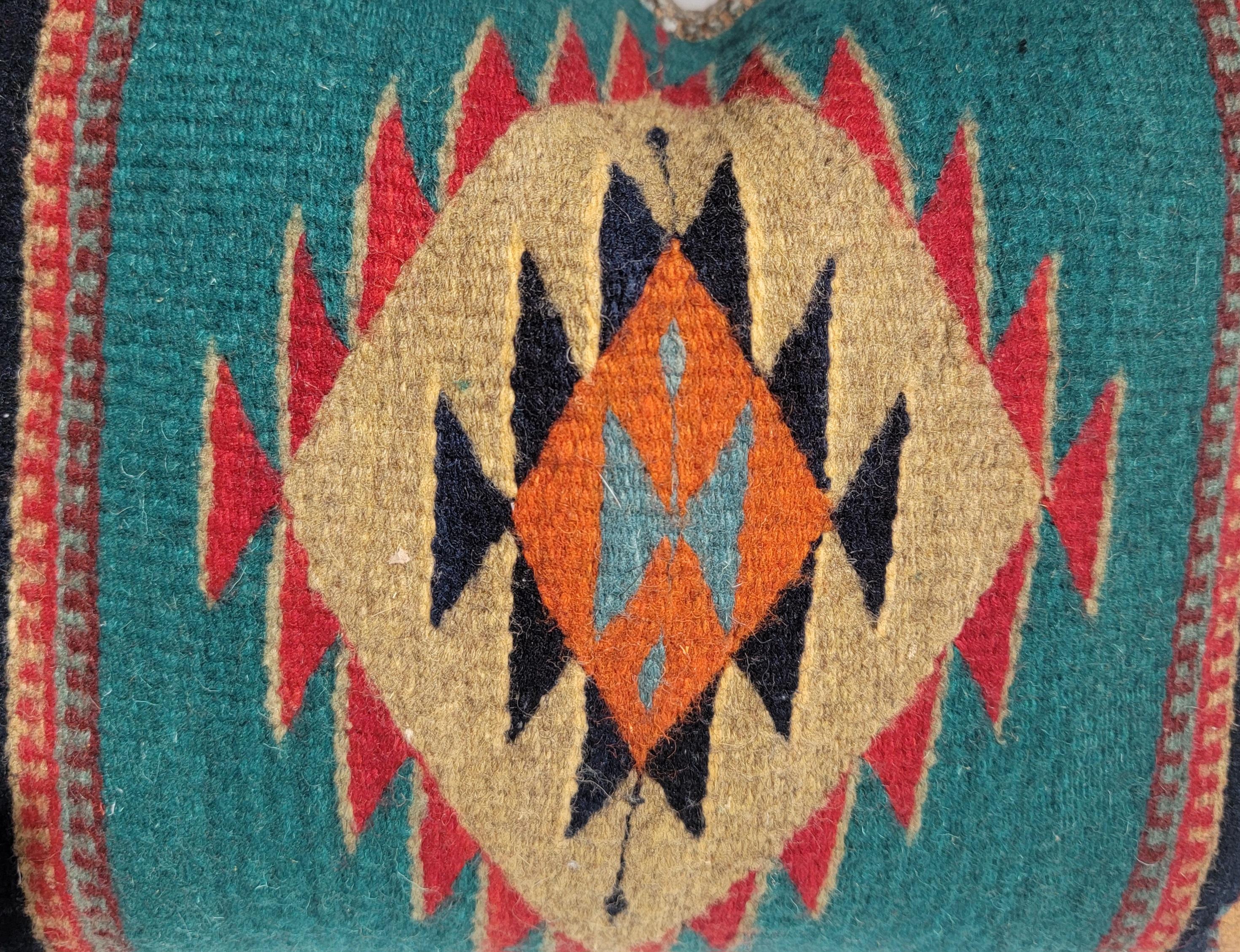 Wool Pairs of Mexican Indian Pillows  For Sale