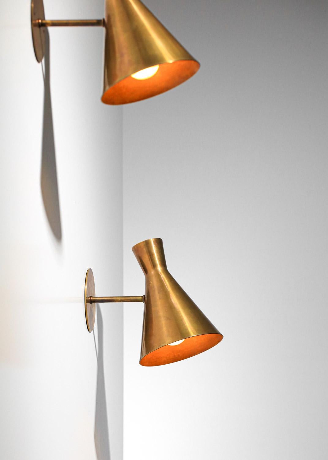 Danke studio sconces massive brass diabolo  For Sale 1