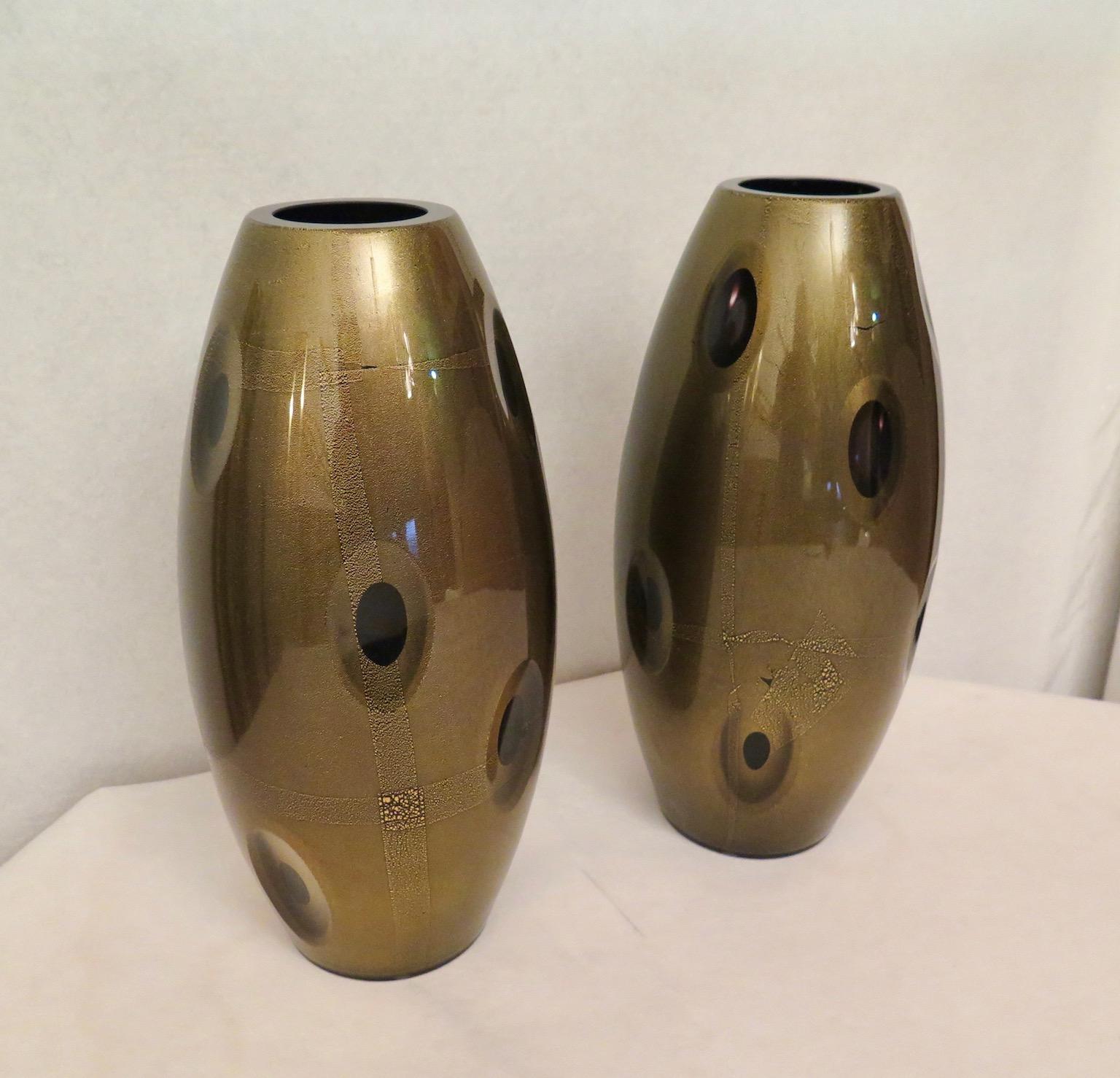 Pairs of Murano Art Glass Midcentury Italian Vases, 1970 4