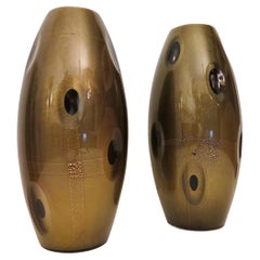 Pairs of Murano Art Glass Midcentury Italian Vases, 1970