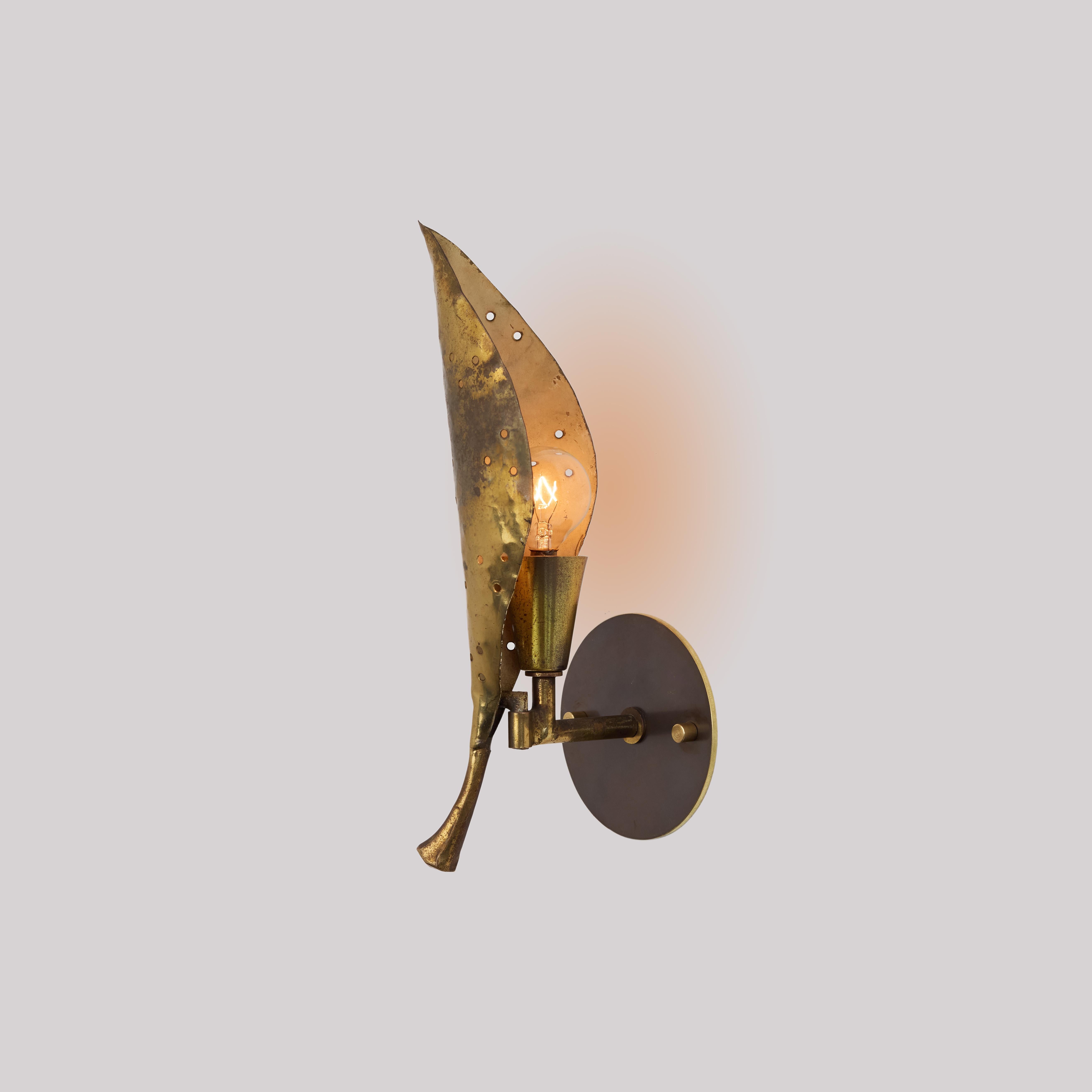 Hammered Pairs of Sconces by Angelo Lelii for Arredoluce For Sale
