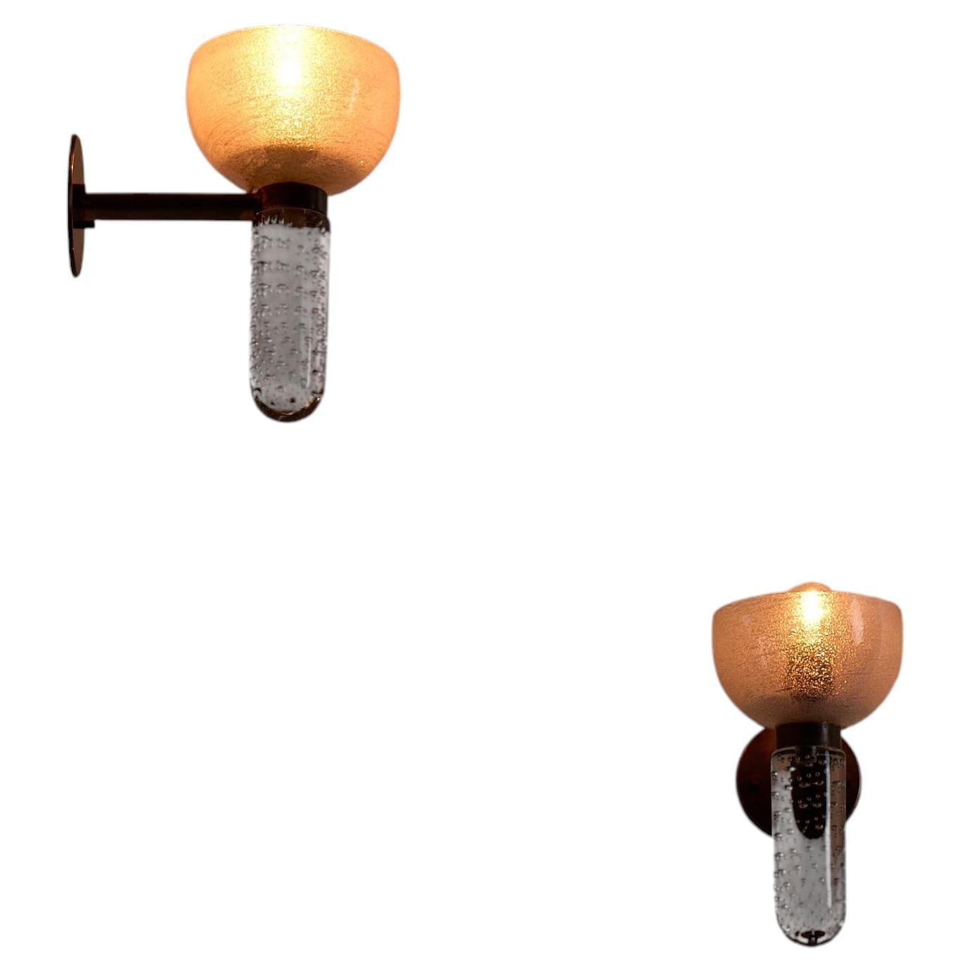 Pairs of Sconces by Seguso Vetri d'Arte
