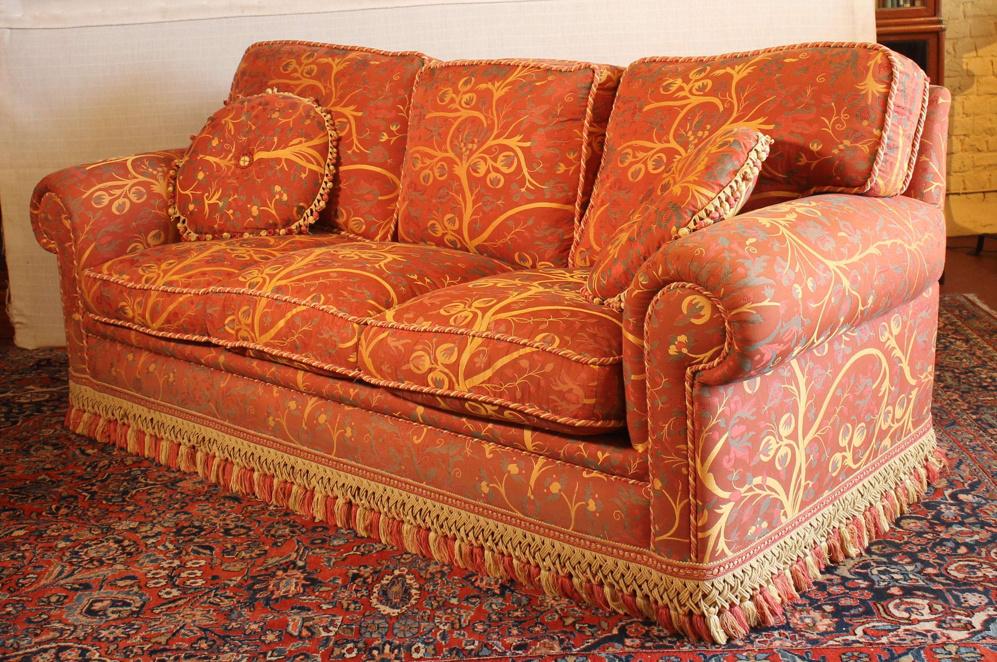 Pairs Of Sofas With Floral Decor 1