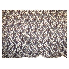Antique Paisley Block Printed Cotton Quilt French 19th Century