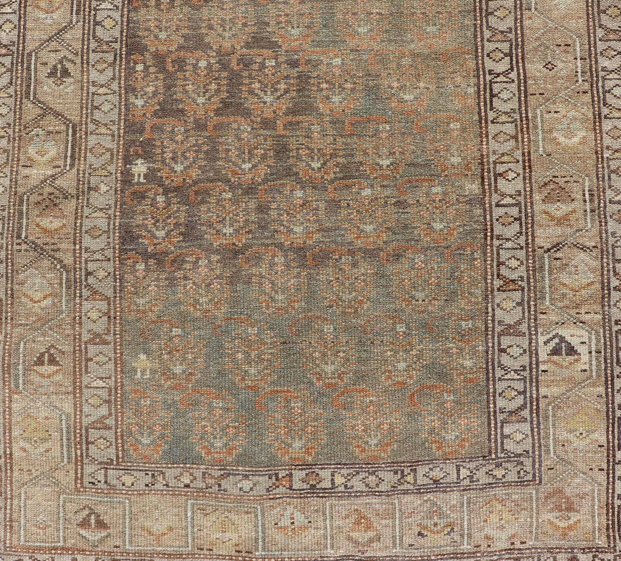 Paisley Field Antique Persian Malayer Runner by Keivan Woven Arts For Sale 5