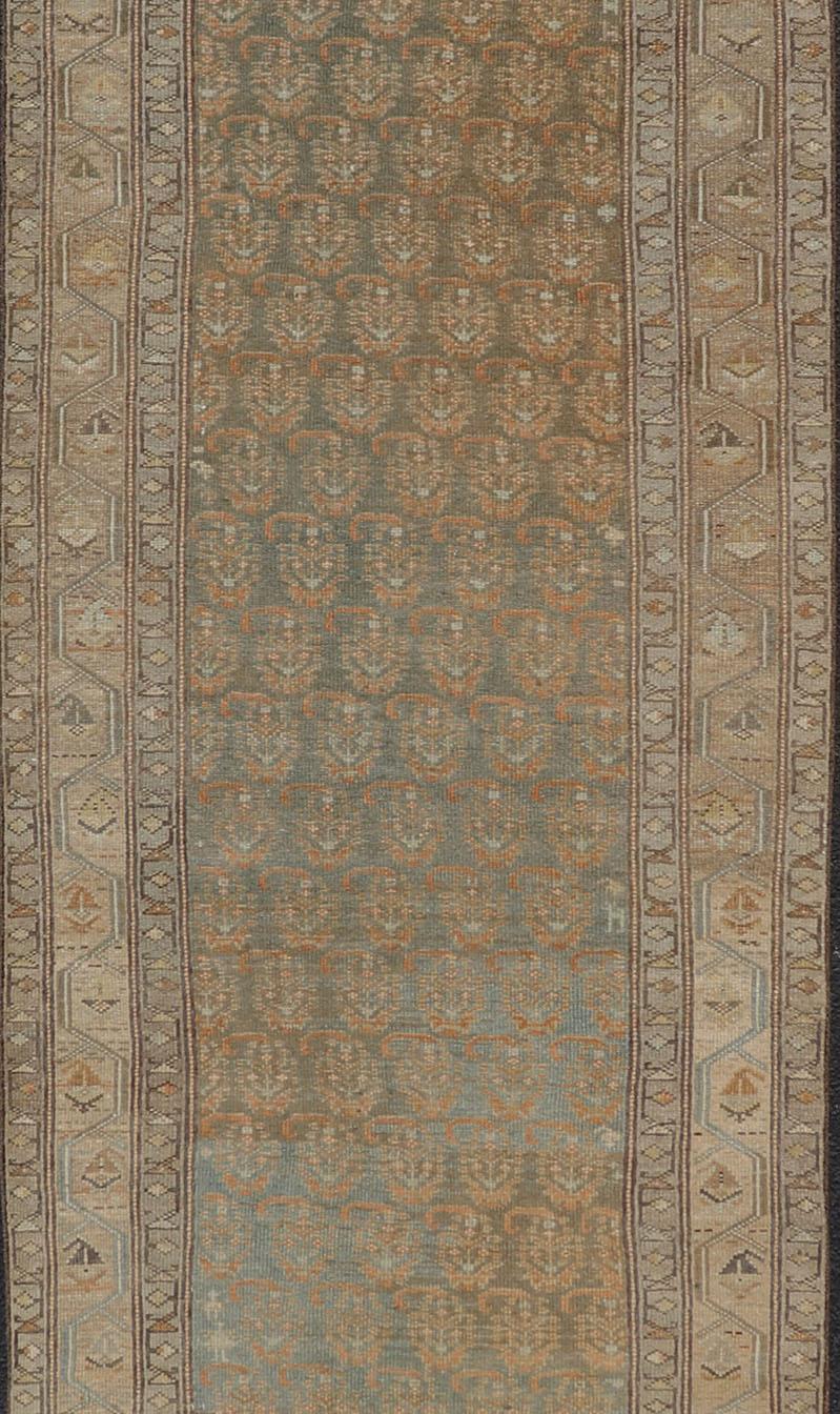 Paisley Field Antique Persian Malayer Runner by Keivan Woven Arts In Good Condition For Sale In Atlanta, GA