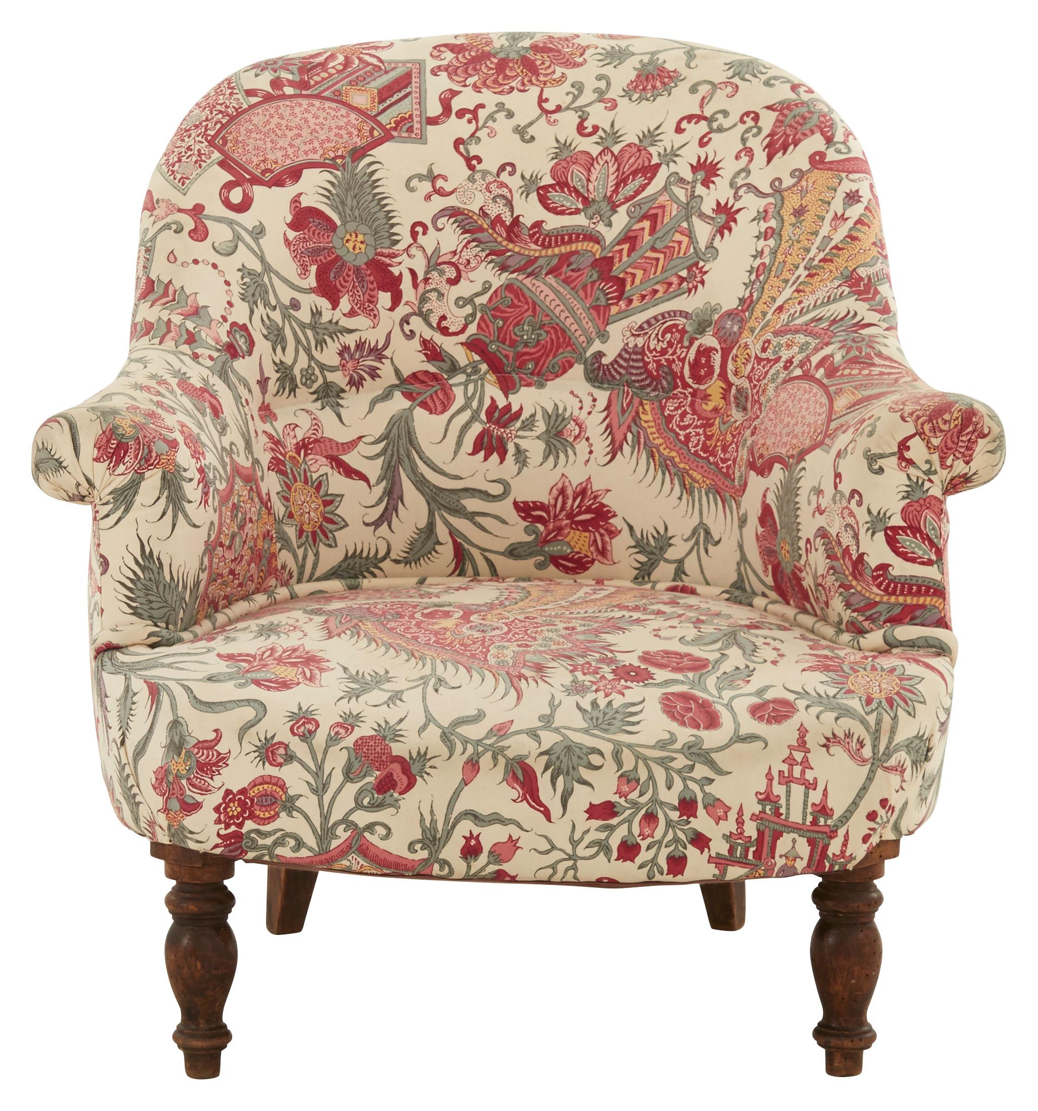 • Paisely upholstery as found
• Late 19th century
• France

Dimensions:
• 31