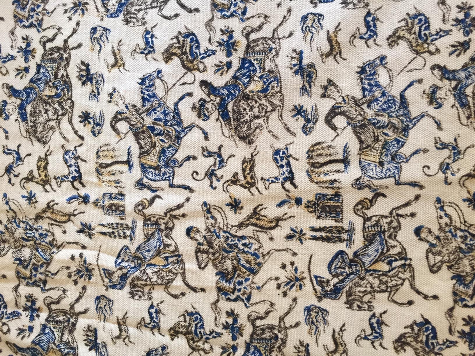 Paisley Kalamkari Textil aus Indien im Angebot 6