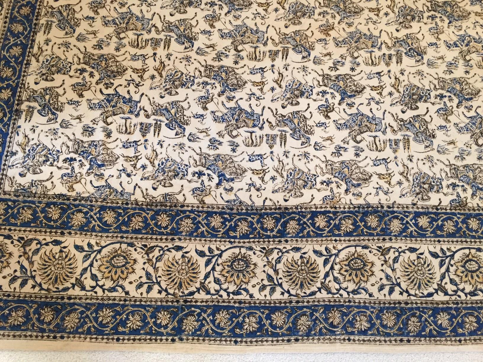 Paisley Kalamkari Textil aus Indien im Angebot 7