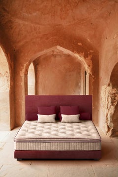 Paisley King Bed System in Loro Piana Shadan Silk and Linen, Handmade in Italy