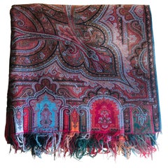 Paisley Late 19th Century Kashmiri Coverlet, Quilt or Shawl