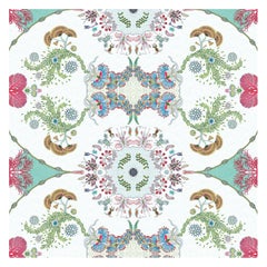 Paisley Paramecium Wallpaper in Aqua