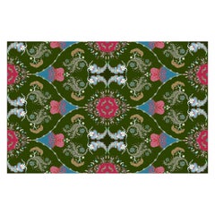 Paisley Paramecium Wallpaper in Olive Large Scale