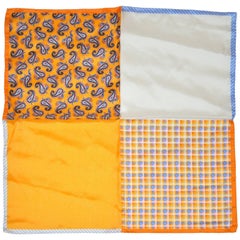 Paisley Plaid Rayas y Sólidos Pañuelo de Seda