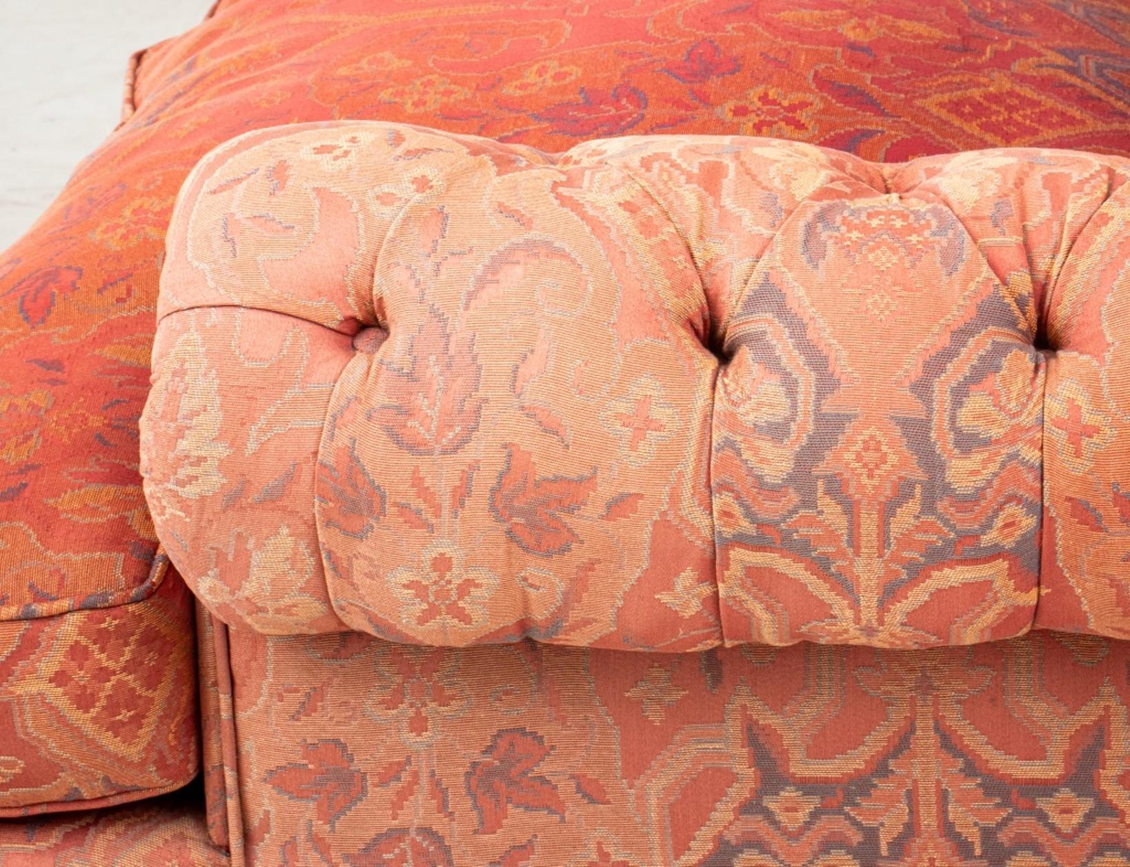 Paisley Upholstered Buttoned Chesterfield Sofa 2