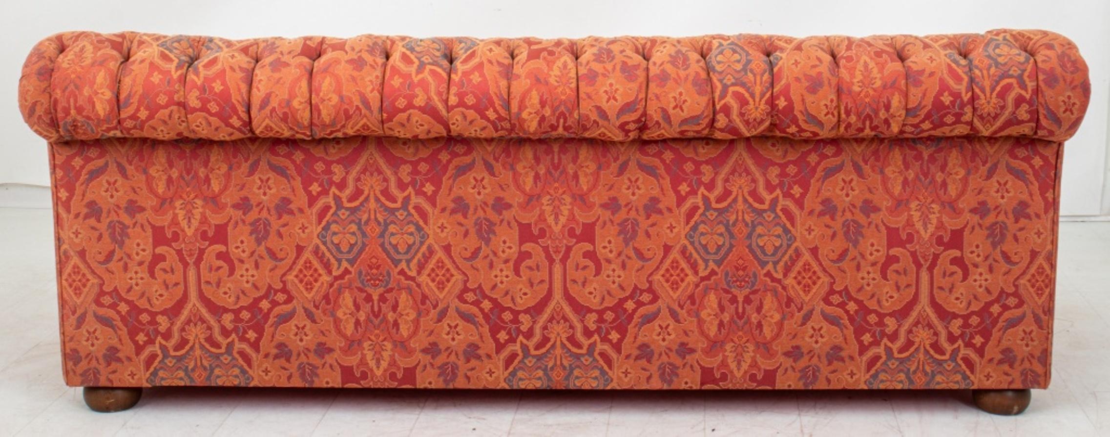Paisley Upholstered Buttoned Chesterfield Sofa 3