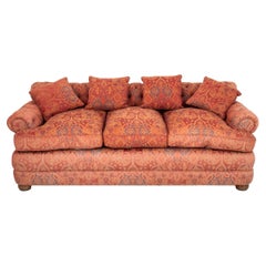 Vintage Paisley Upholstered Buttoned Chesterfield Sofa