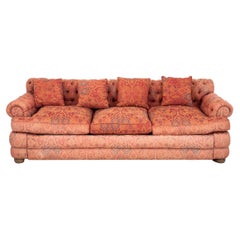 Vintage Paisley Upholstered Buttoned Chesterfield Sofa