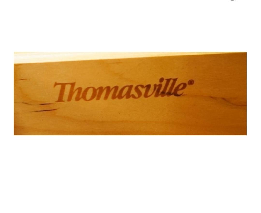Pair Thomasville Fruitwood Bachelor's Chests with Marble Top For Sale 5