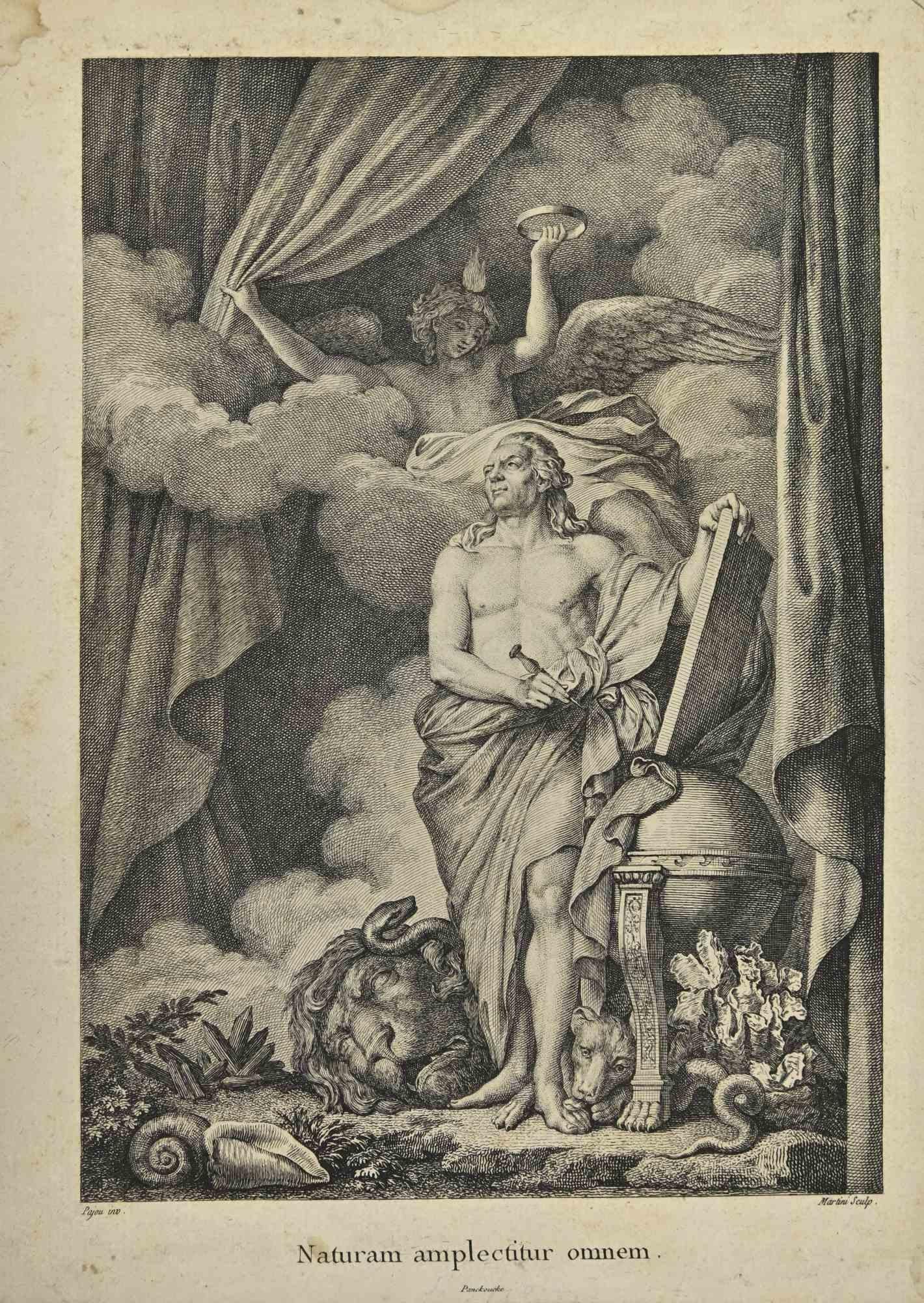 Naturam Omnem ist ein Druck, den der Franzose Pajou Augustin (1730-1809) im späten 18.

Lithographie auf Papier.

Signiert in der Platte, betitelt.

Guter Zustand, leicht stockfleckig.