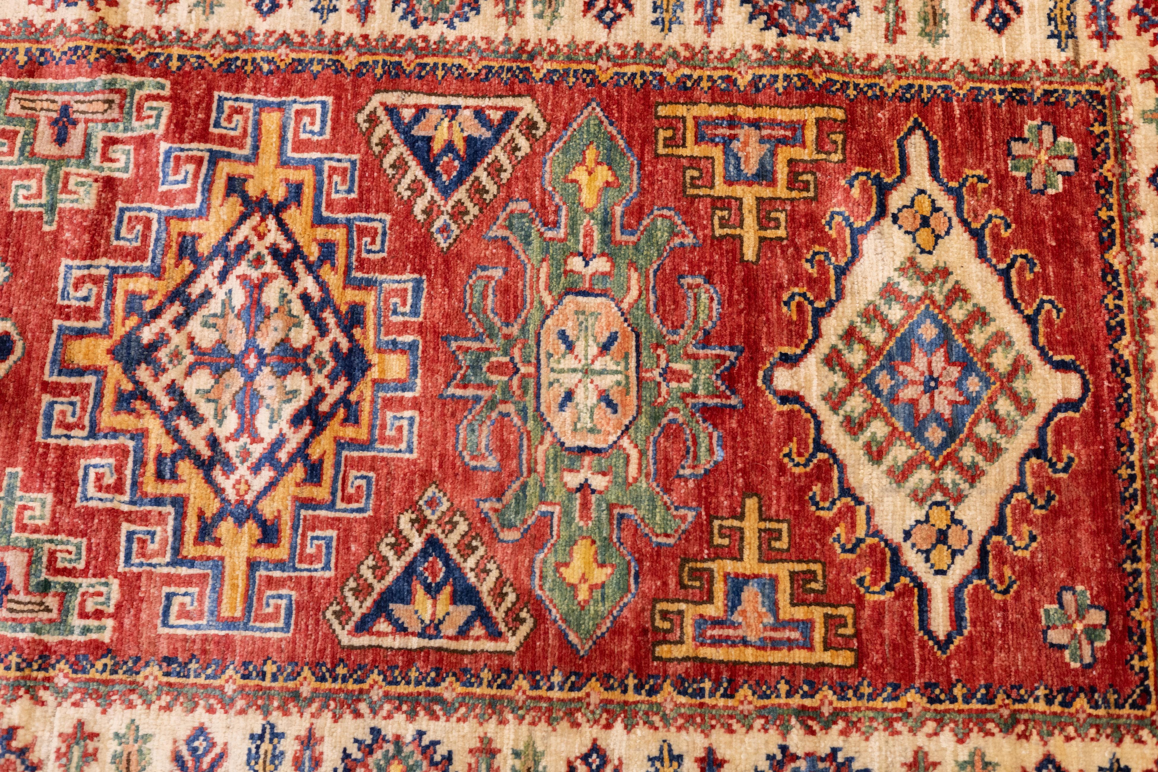 PAK Kazak Long Rug 2'7'' x 9'8'' For Sale 1