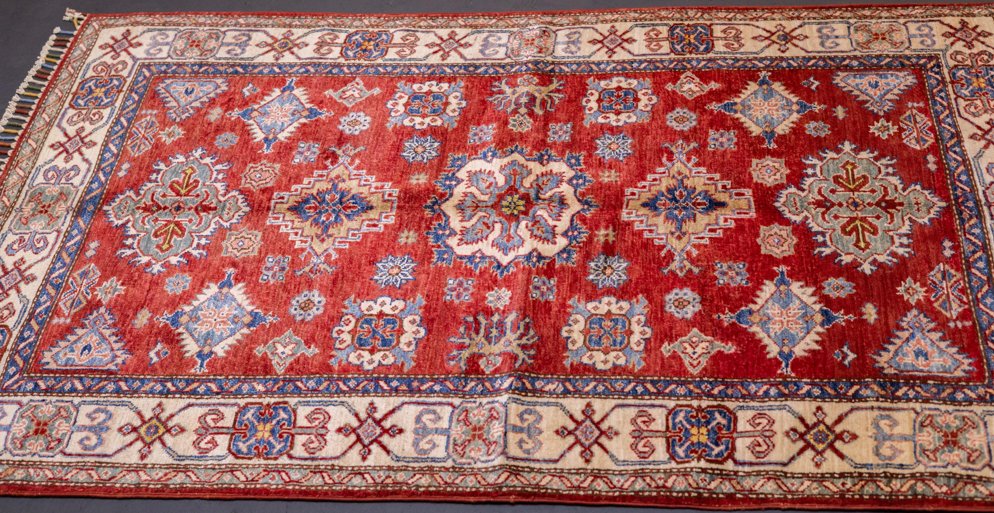 PAK Kazak Rug 3'10'' x 5'11'' In New Condition For Sale In New York, NY