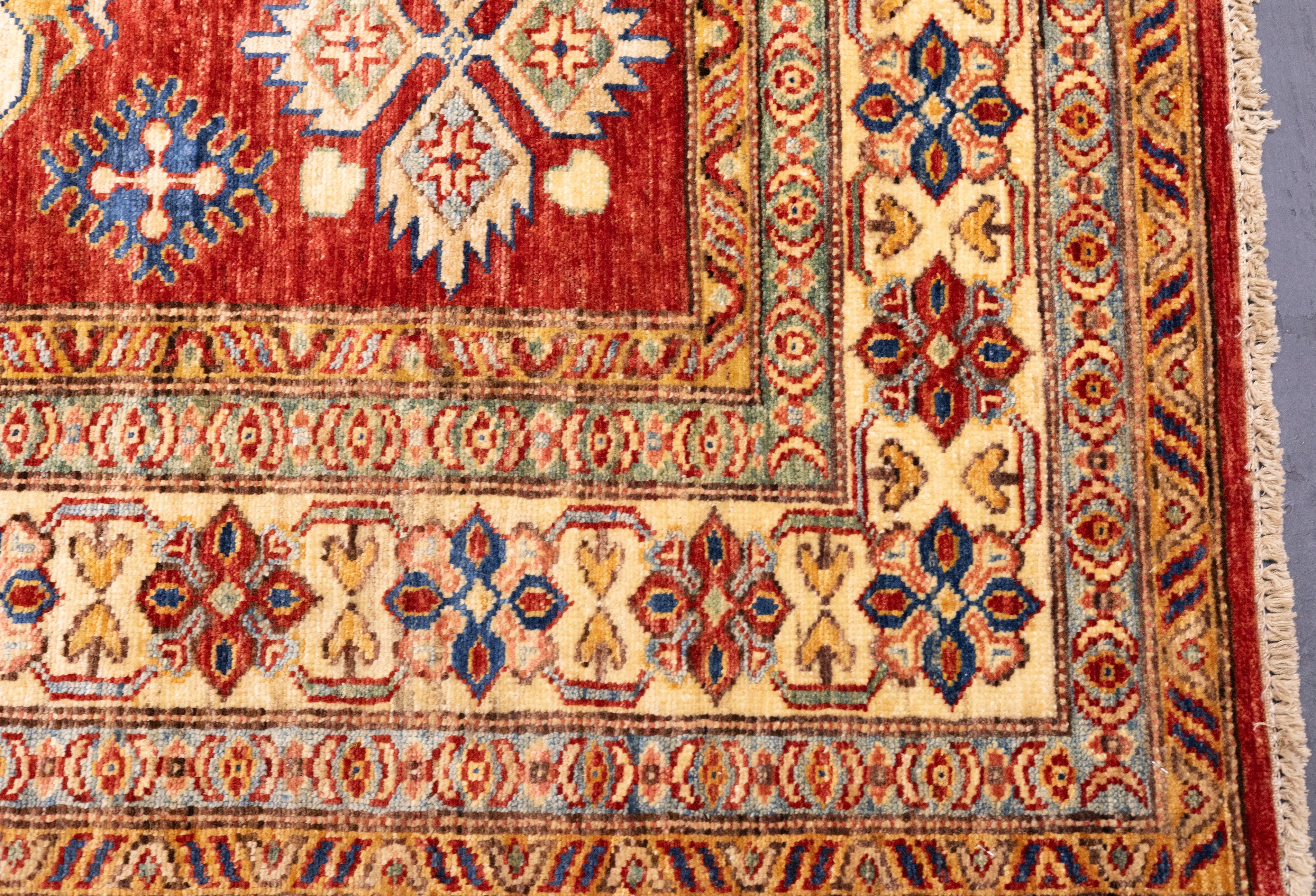 Contemporary PAK Kazak Rug 4'11'' x 7'2'' For Sale