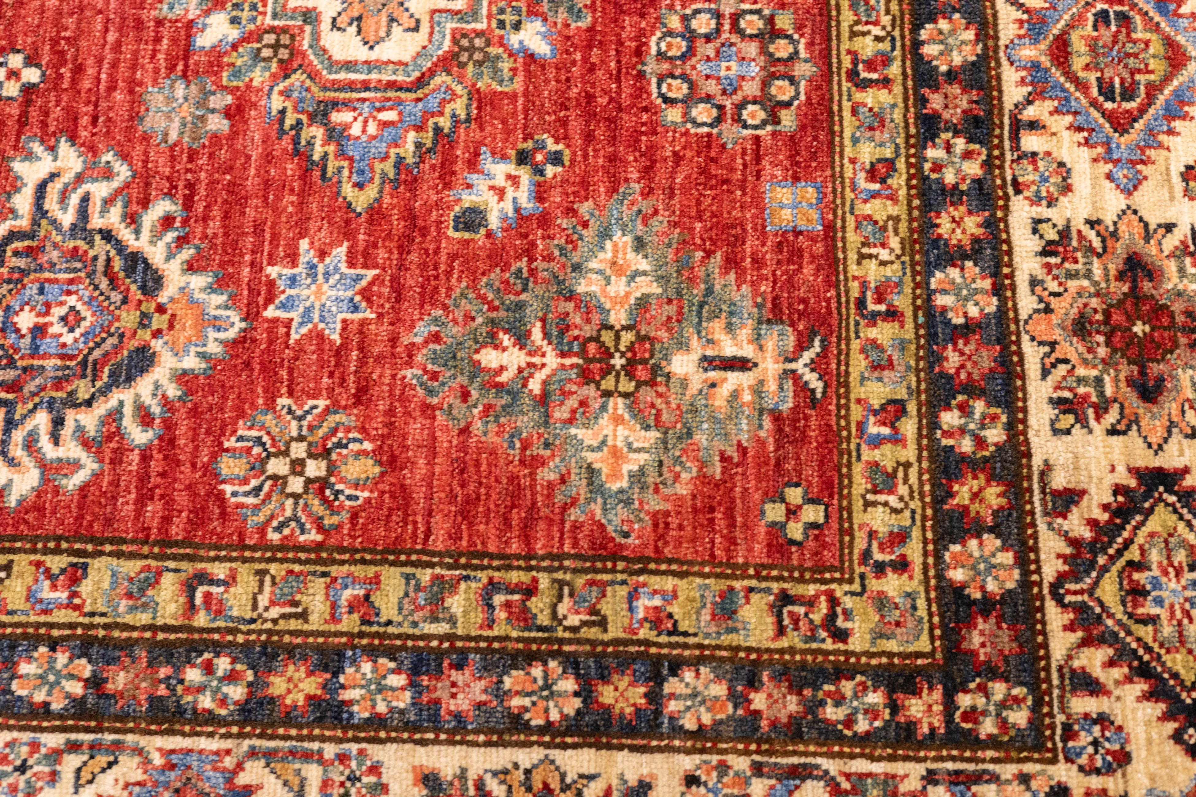 Wool PAK Kazak Rug 5'10'' x 9'7'' For Sale