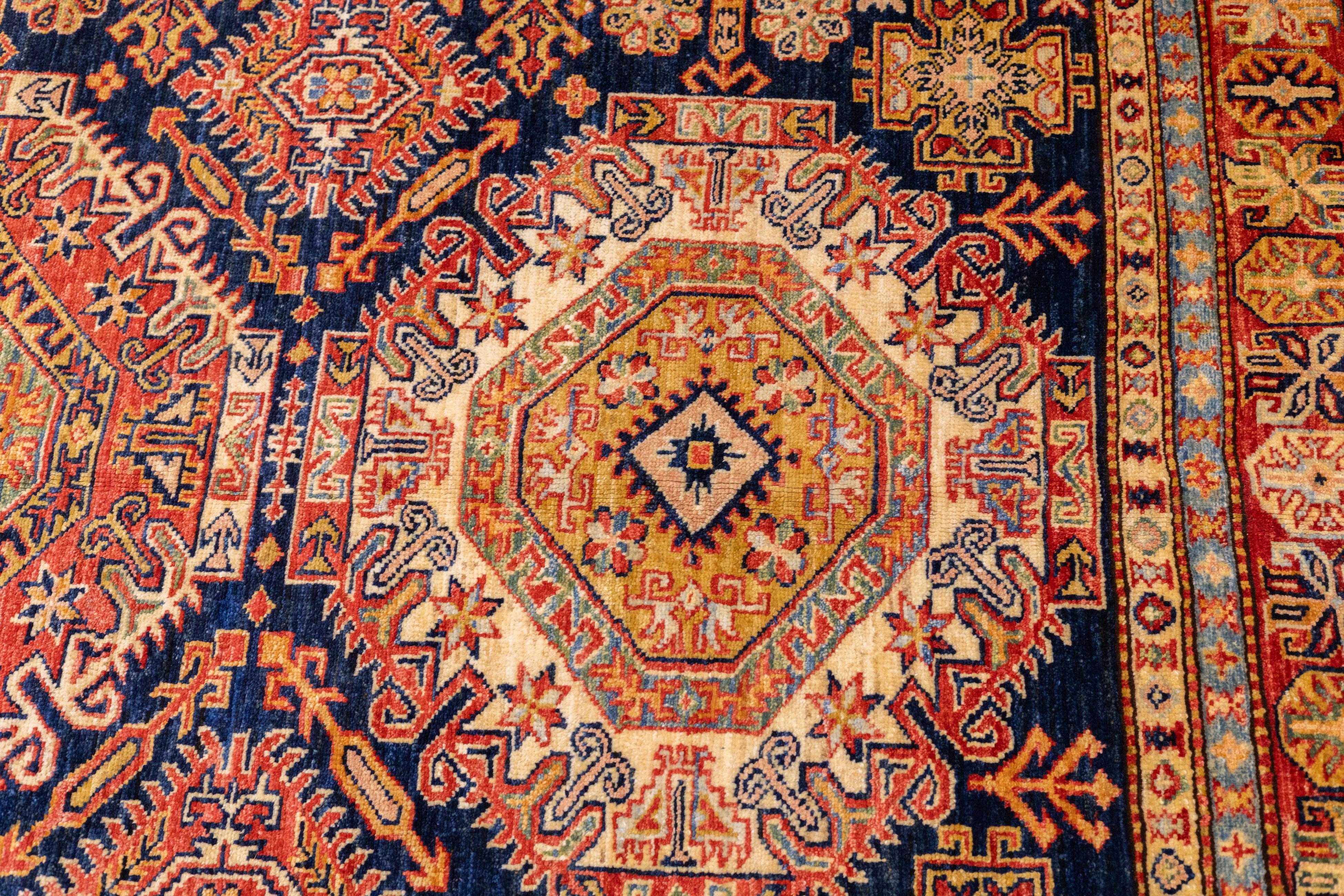 Wool PAK Kazak Rug 5'2'' x 7'9'' For Sale