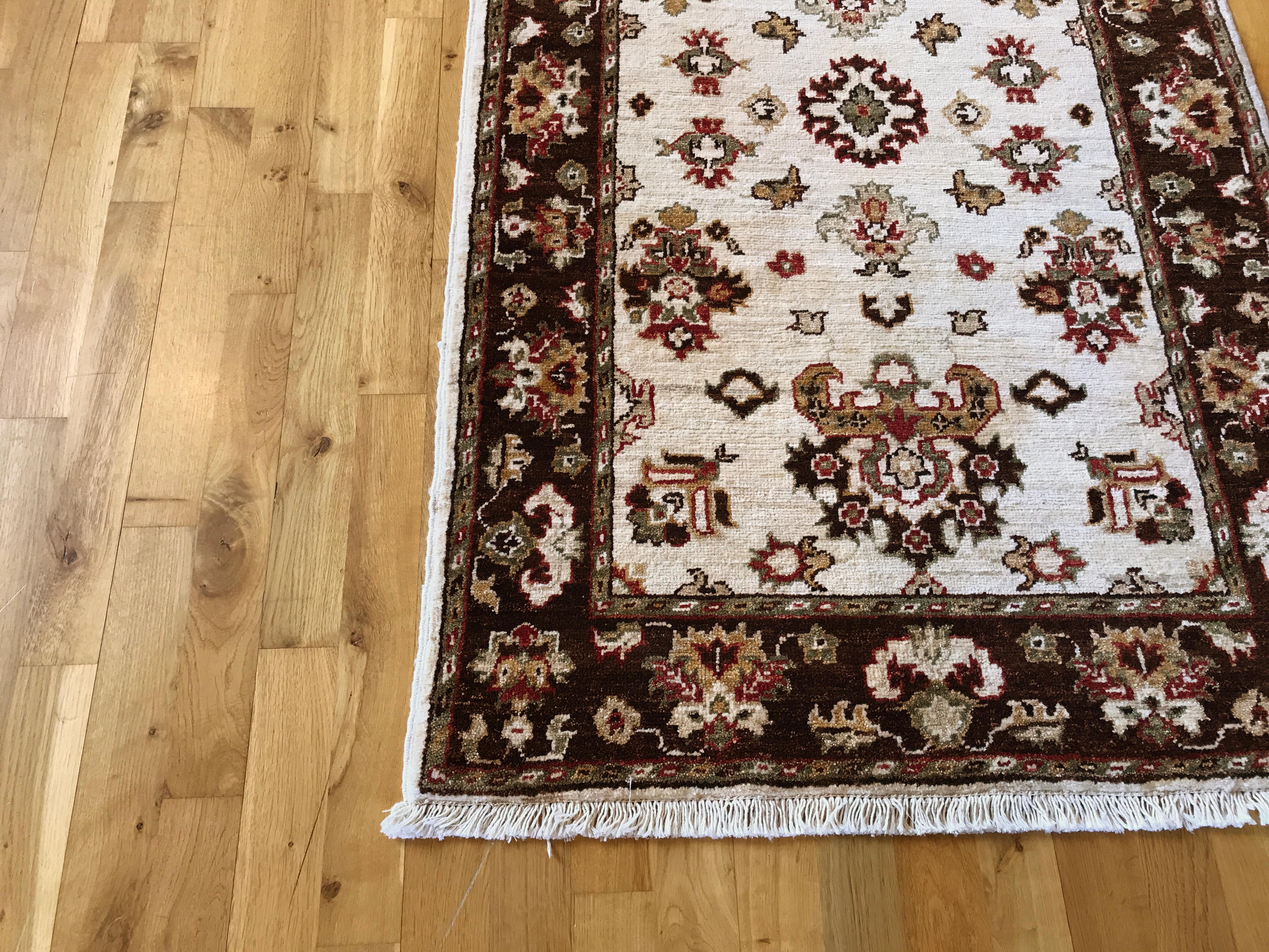 Hand-Knotted Pakistani Floral Rug  For Sale