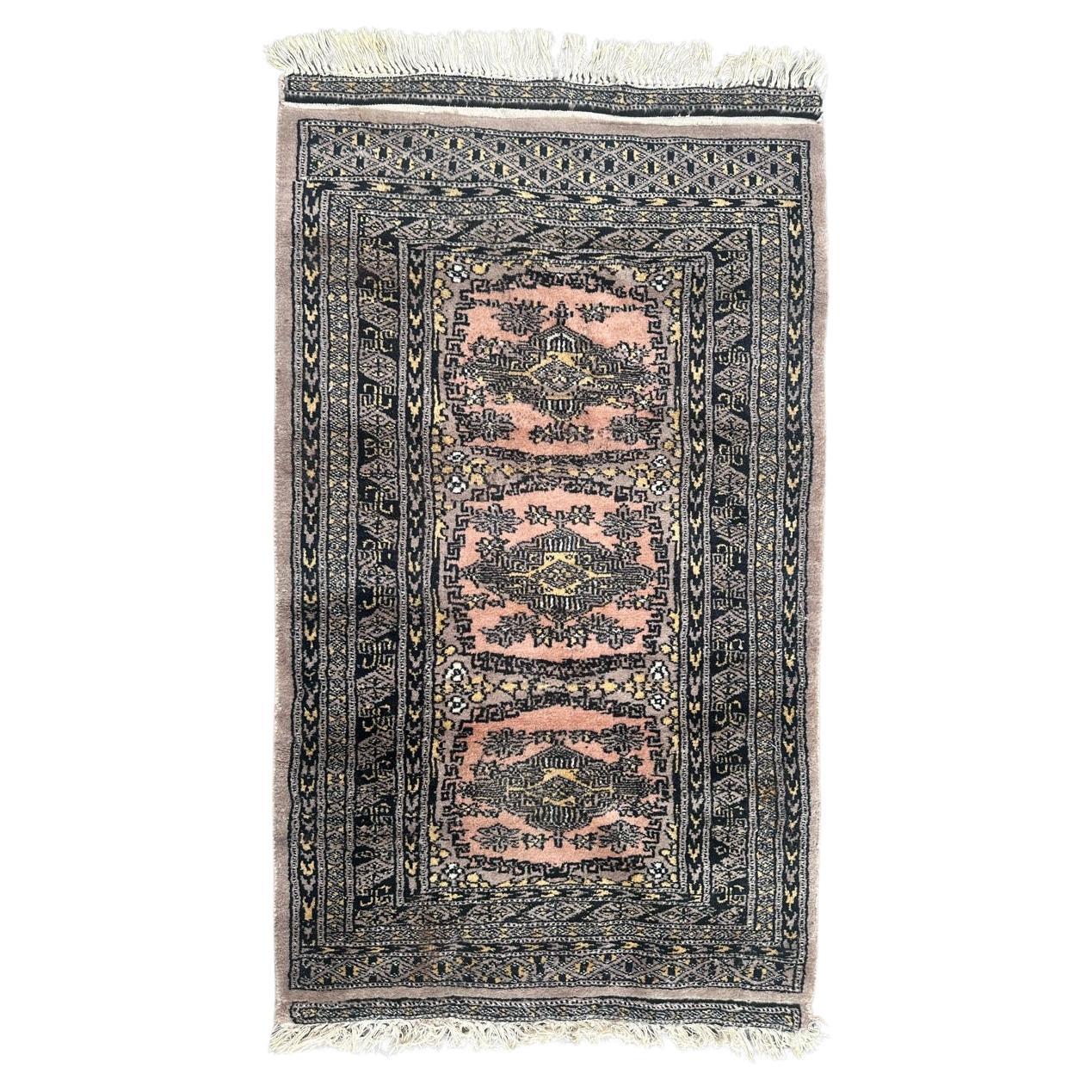Bobyrugs hübscher kleiner pakistanischer Vintage-Teppich