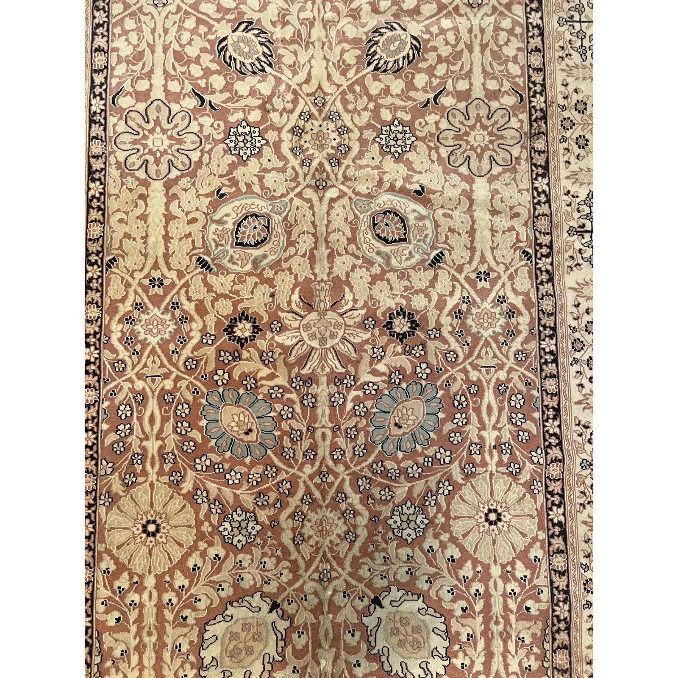 Tapis pakistanais vintage Lahore Tabriz Design 8'10