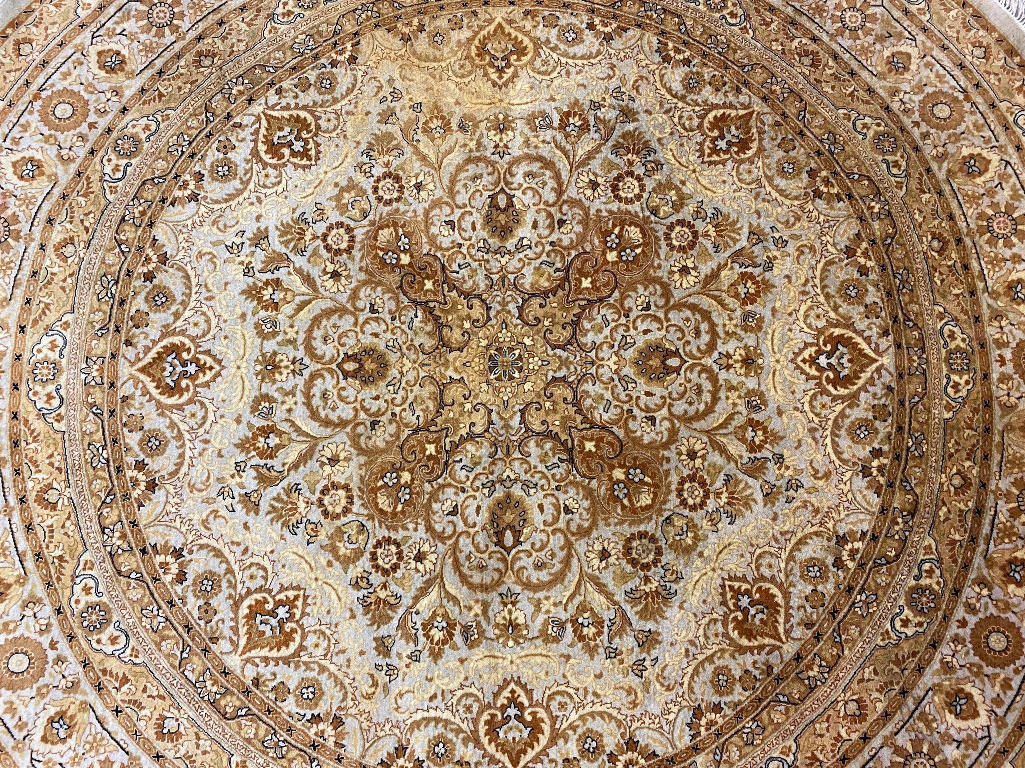 Wool Pakistani Persian Round Rug - 7'-1