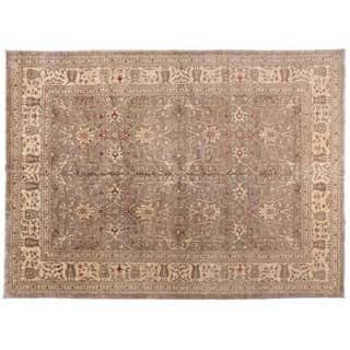 Traditional Brown Floral Pakistani Rug For Sale at 1stDibs