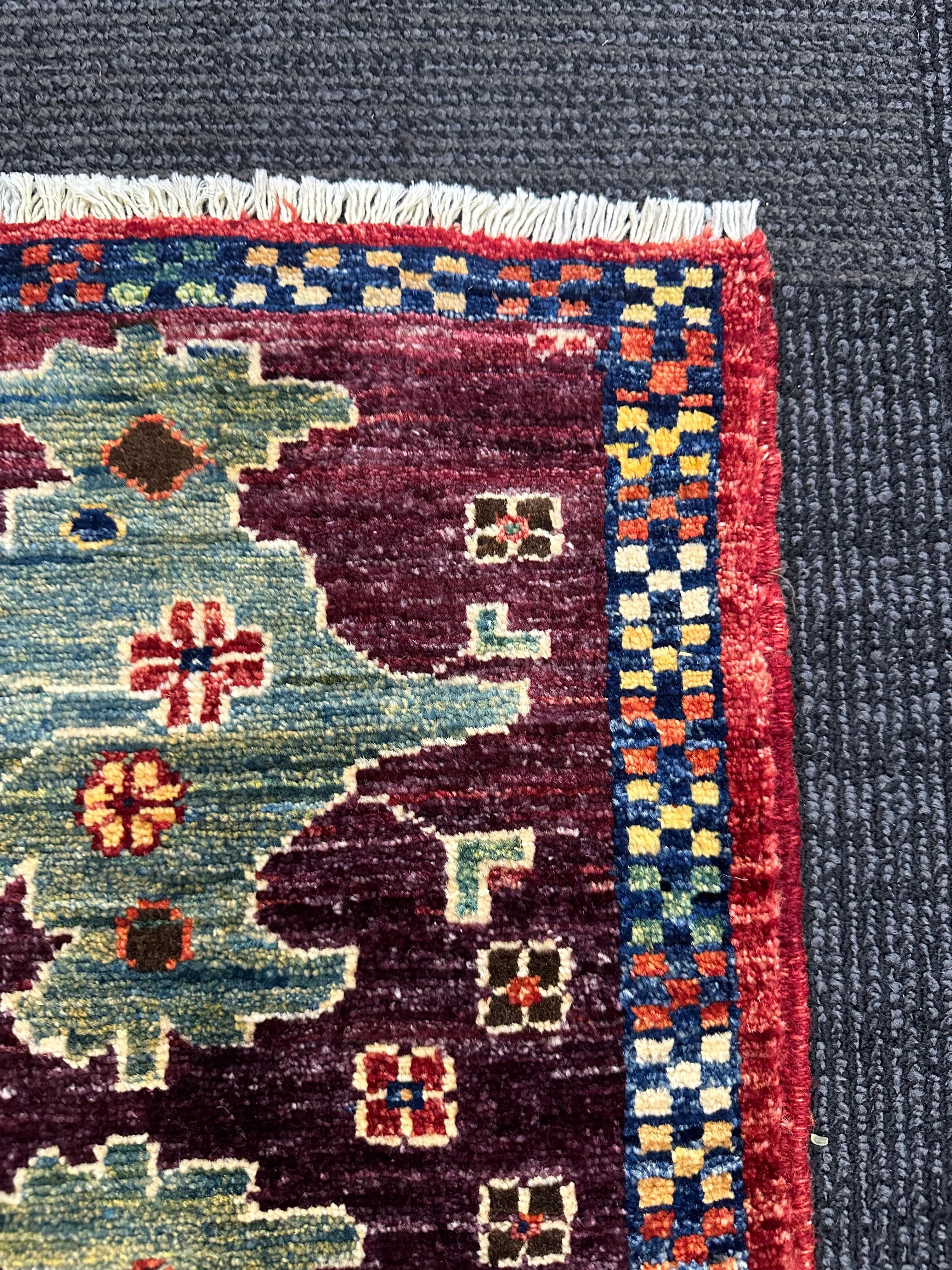 Wool Pakistani Ushak Design Rug, 20th Century For Sale