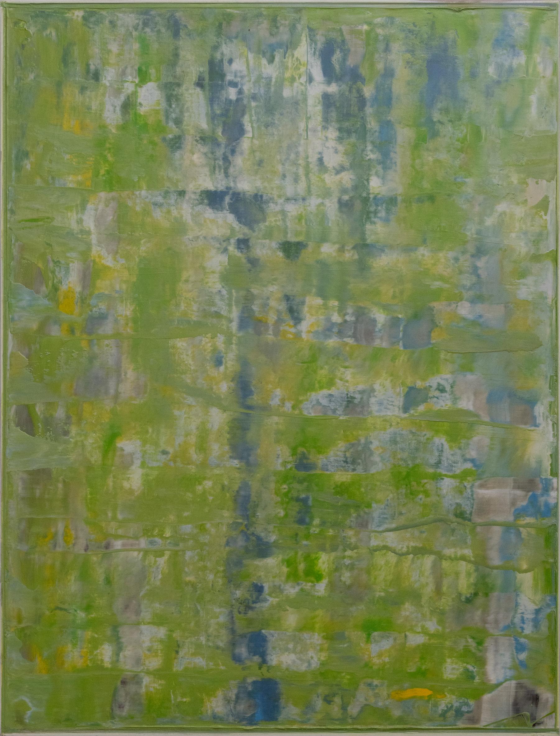 Arise - Blue, Green, Contemporary, Abstract, 21st Century, Painting