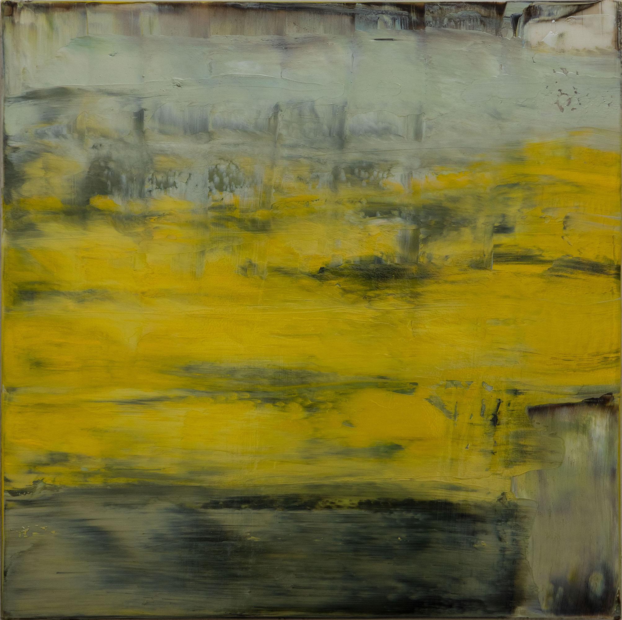Secret Entrance 14 - Abstract Painting, Contemporary, Yellow, 21st Century