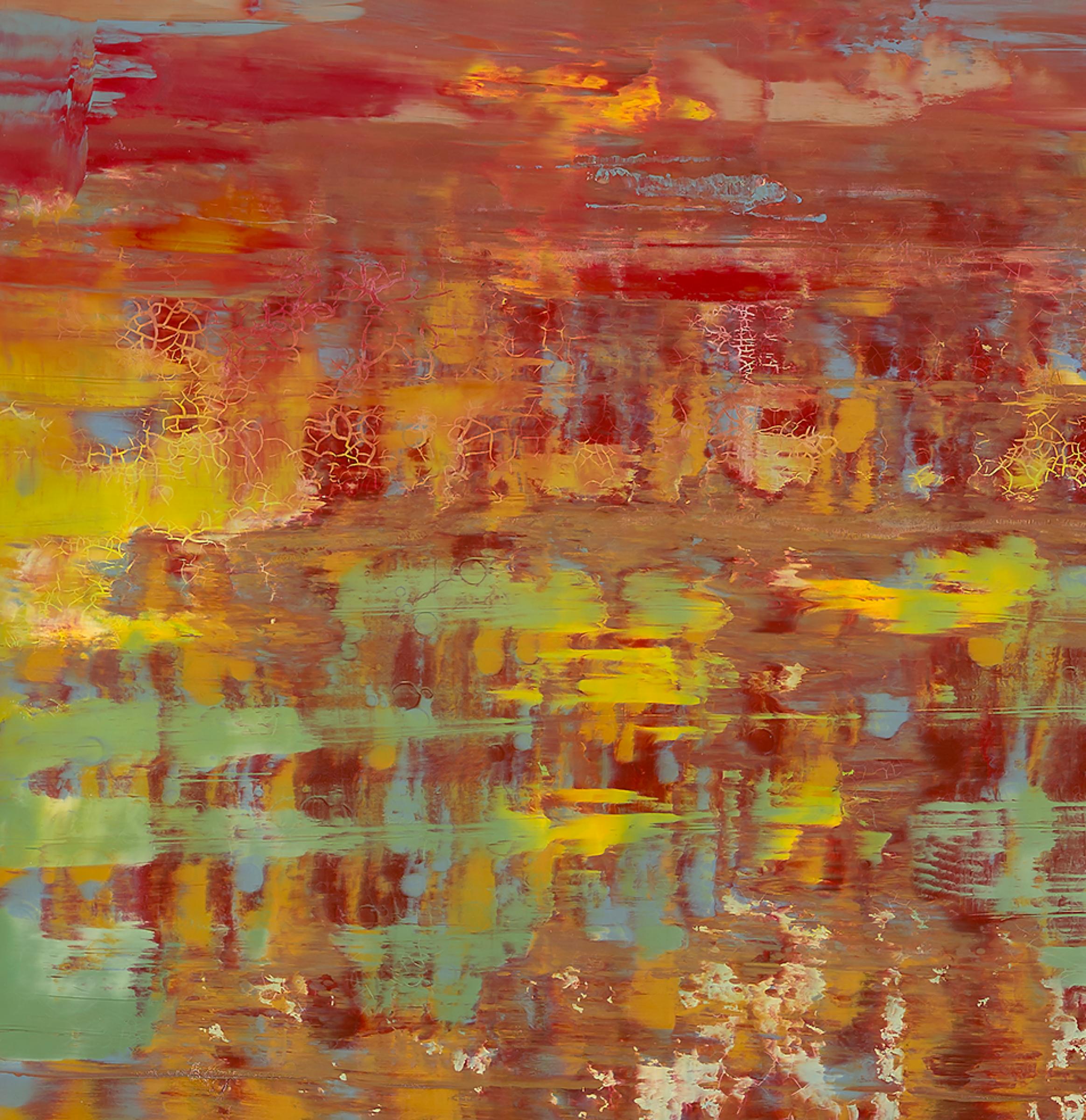 Touch me!, 2018 
Beeswax, encaustic, oil paint on wooden panel 
(Signed on reverse)
33 1/2 H × 25 3/5 W in
85 H x 65 W cm 

Pal B. Stock does not represent objects, landscapes, rooms; it represents feelings, sensations, desires, the memory of a