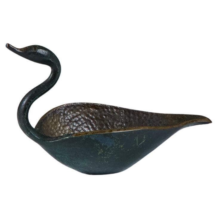 Pal-Bell Cast Bronze Swan Catchall For Sale