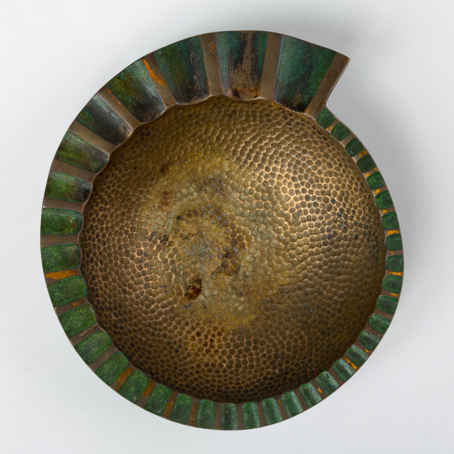 Pal-Bell Nautilus Ashtray in Cast Bronze by Maurice Ascalon 3