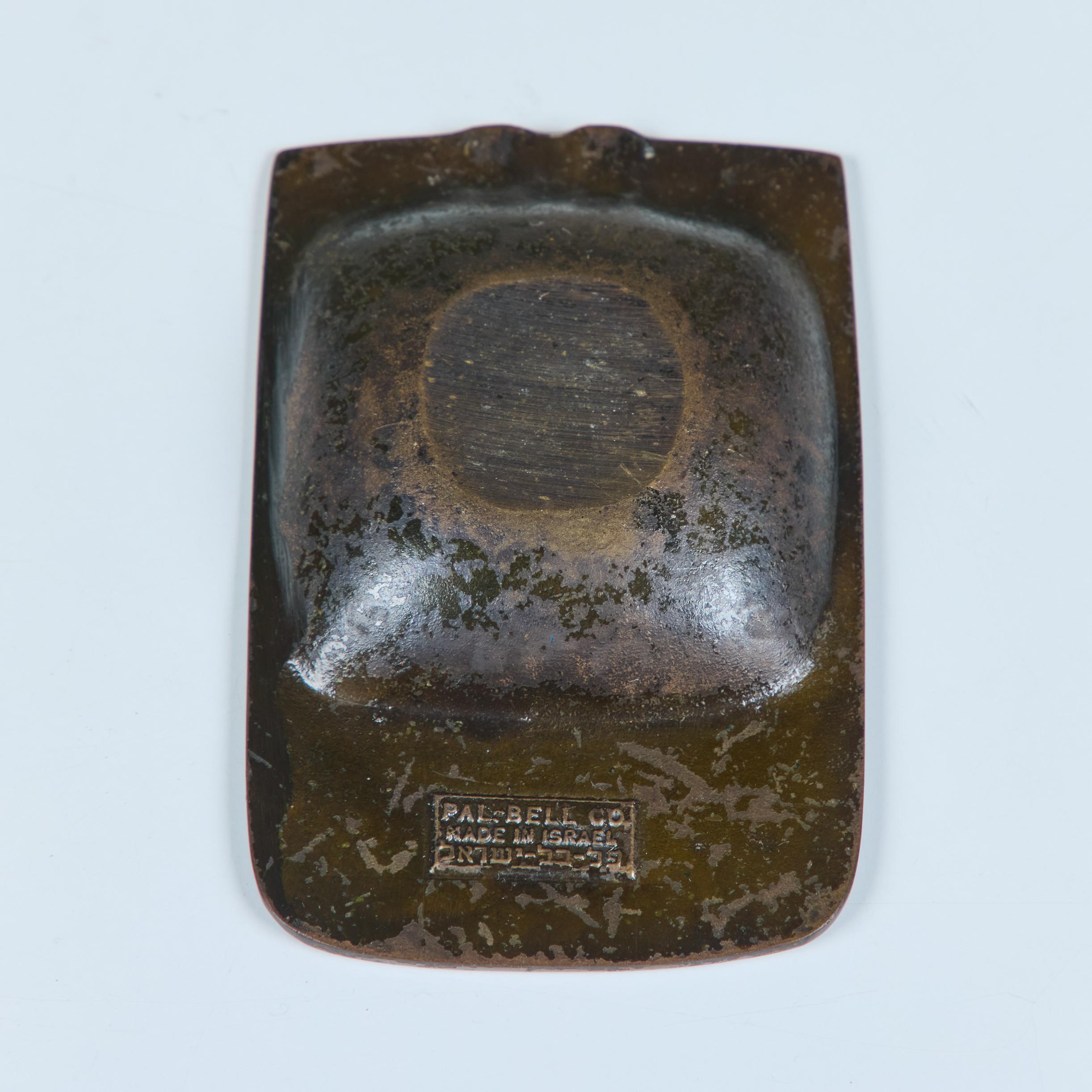 Pal-Bell Rectangular Cast Bronze Ashtray For Sale 7