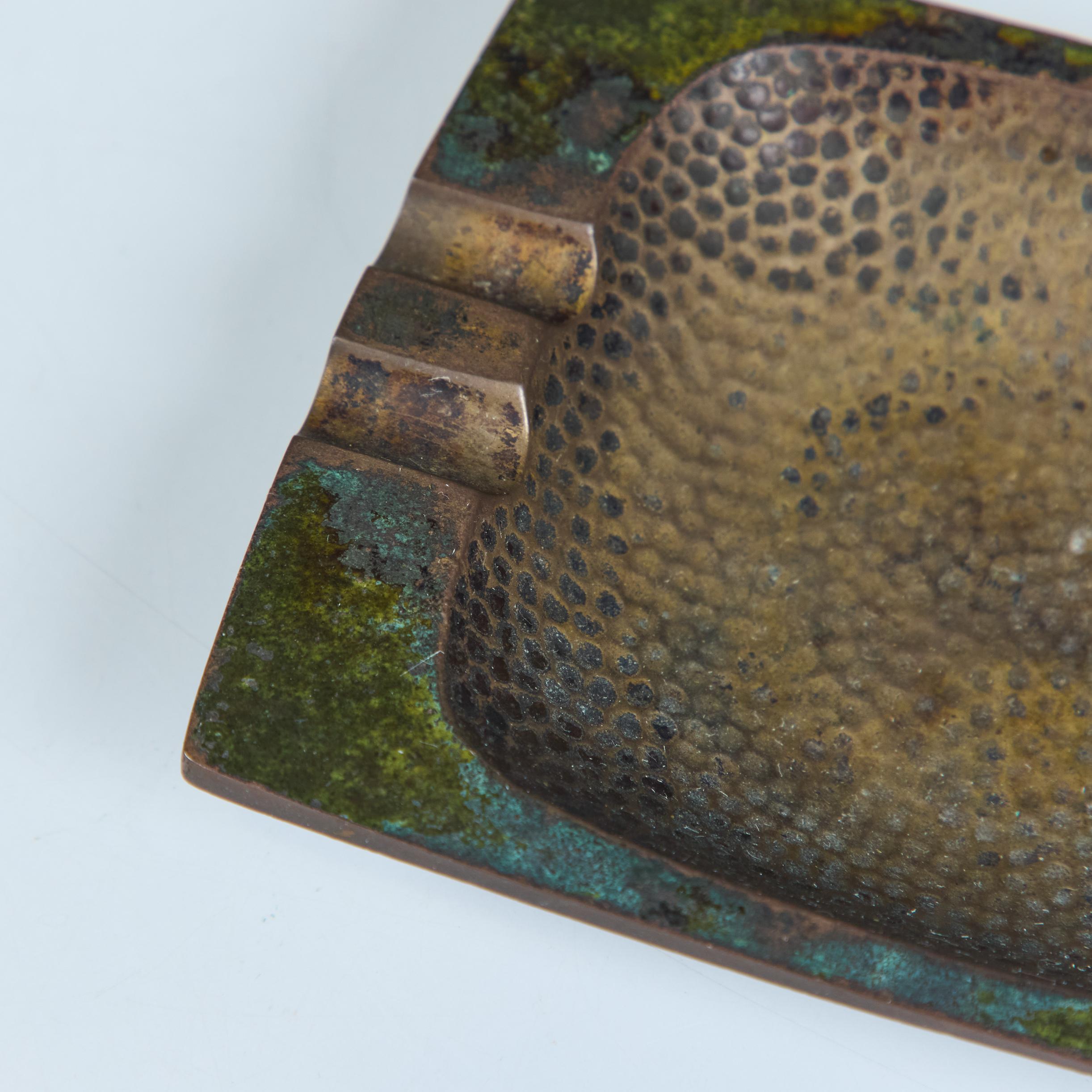 Pal-Bell Rectangular Cast Bronze Ashtray For Sale 1